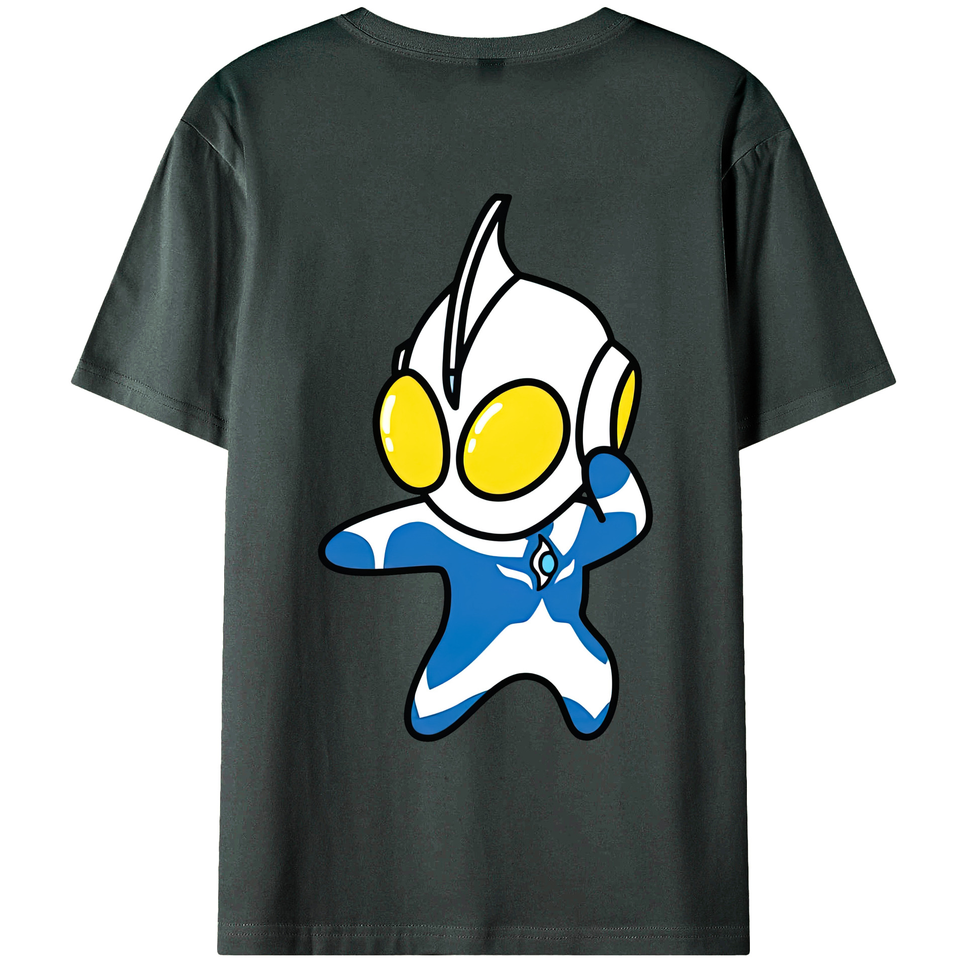 （画像用） ウルトラマン Ultraman 綿100％ メンズ半袖Tシャツ（バックプリント） 通気性